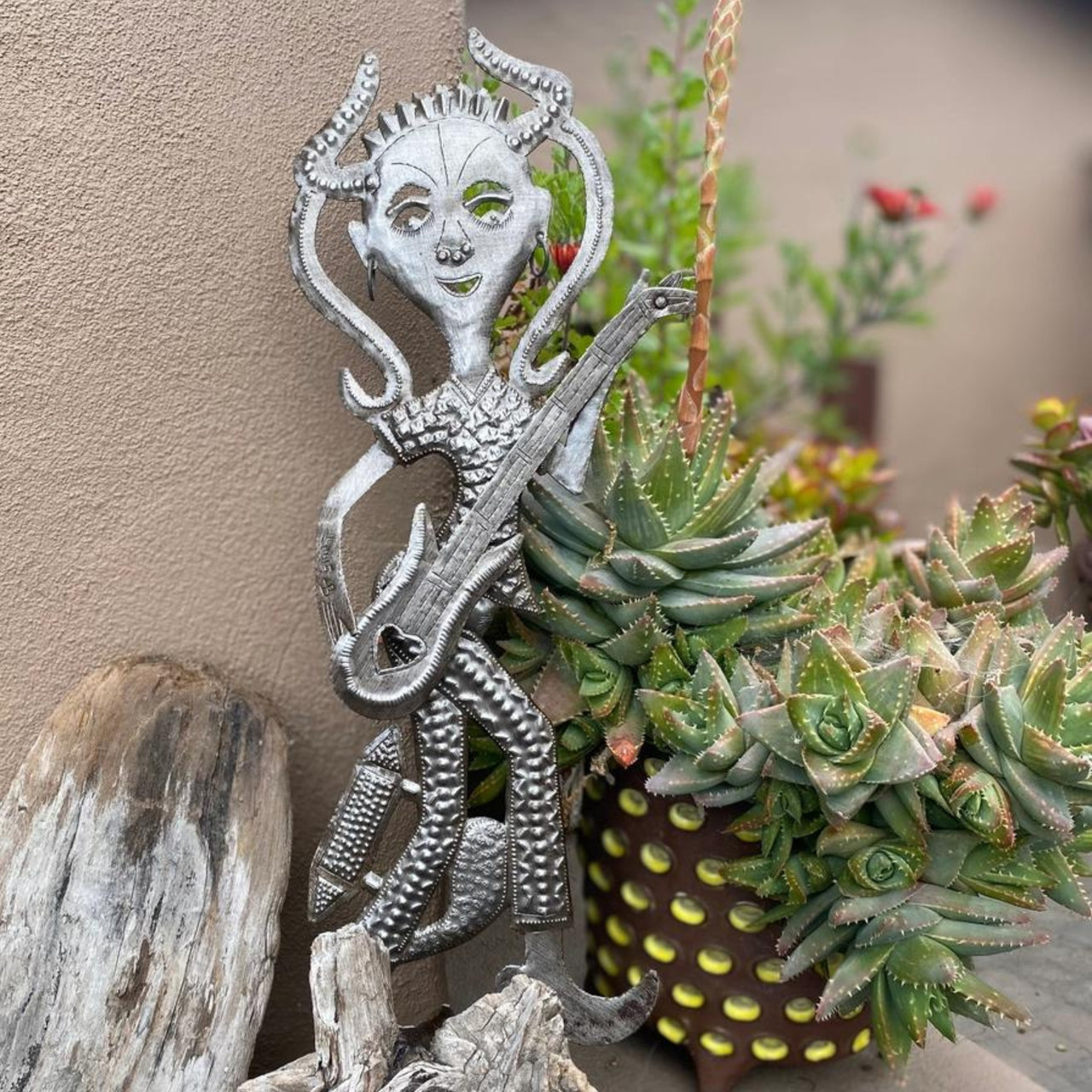 Haitian Metal Art- Voodoo Boy with Guitar